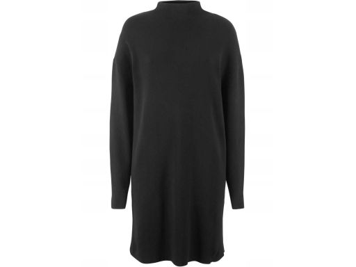 B.P.C sukienka dzianinowa czarna ze stójką 36/38.