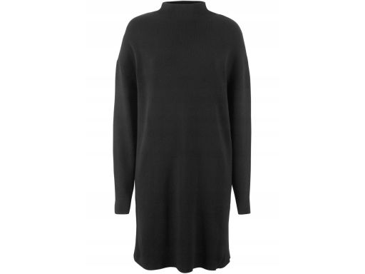 B.P.C sukienka dzianinowa czarna ze stójką 36/38.