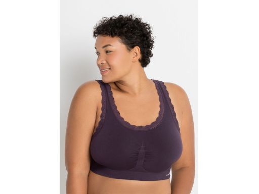 B.P.C 2-pak biustonoszy bezszwowy Feel Comfort fioletowy ^L