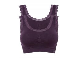 B.P.C 2-pak biustonoszy bezszwowy Feel Comfort fioletowy ^L