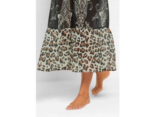 B.P.C długa sukienka szyfonowa plażowa we wzory ^36