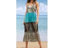 B.P.C długa sukienka szyfonowa plażowa we wzory ^36