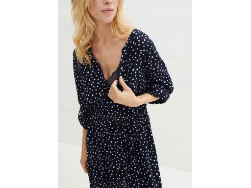 B.P.C sukienka ciążowa i do karmienia granatowa w biały wzorek 40 .