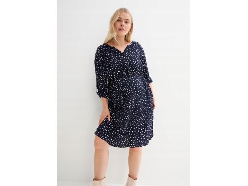 B.P.C sukienka ciążowa i do karmienia granatowa w biały wzorek 40 .