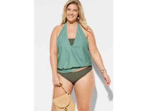 B.P.C top tankini wiązany pistacjowy r.42