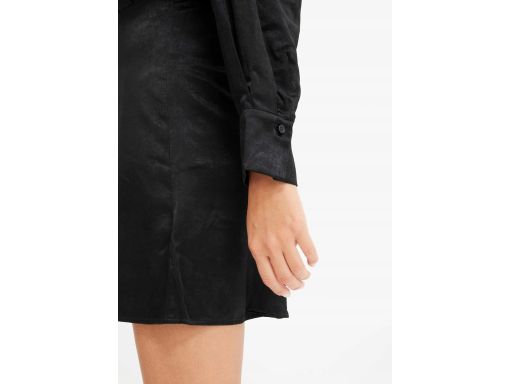 B.P.C sukienka koszulowa satynowa czarna mini 38.