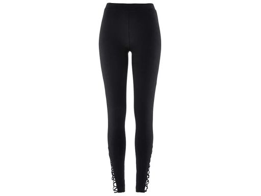 B.P.C legginsy damskie czarne z wycięciem ^40/42