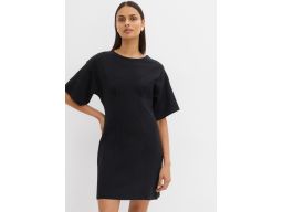 B.P.C sukienka shirtowa czarna bawełniana z zaszewkami ^40/42