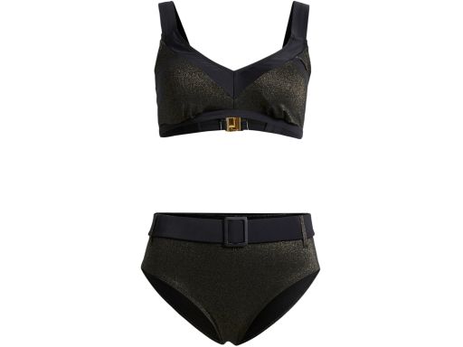 B.P.C ekskluzywne bikini czarne ze złotą nitką r.46