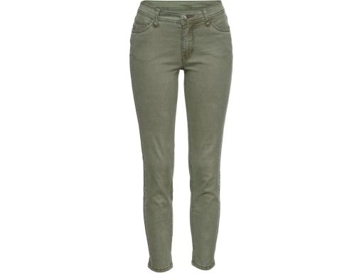 B.P.C oliwkowe spodnie z lampasami z dżetów 52.