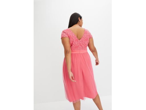 B.P.C sukienka różowa z koronką ^44