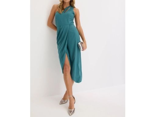 B.P.C sukienka midi satynowa asymetryczna r.36