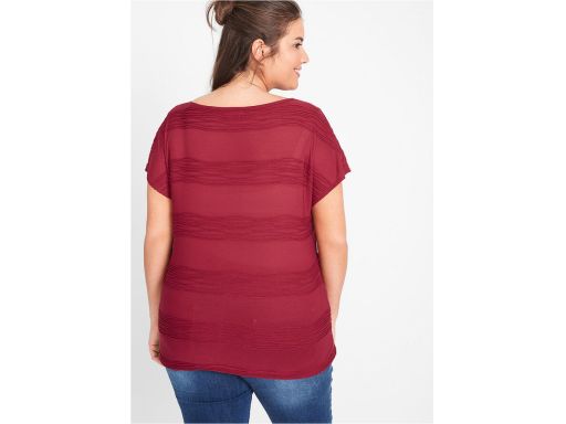 B.P.C t-shirt strukturalny wzór bordowy 40/42.