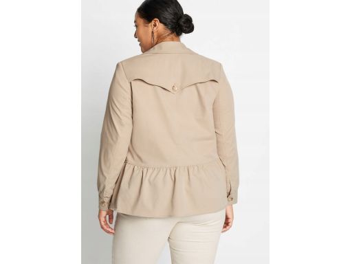 B.P.C kurtka krótka z baskinką płaszcz beżowa ^42