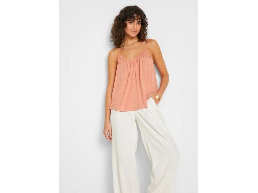 B.P.C luźny top na cienkie ramiączka morelowy 40/42.