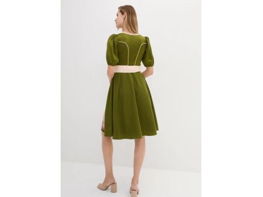 B.P.C. sukienka ludowa midi z fartuszkiem r,50