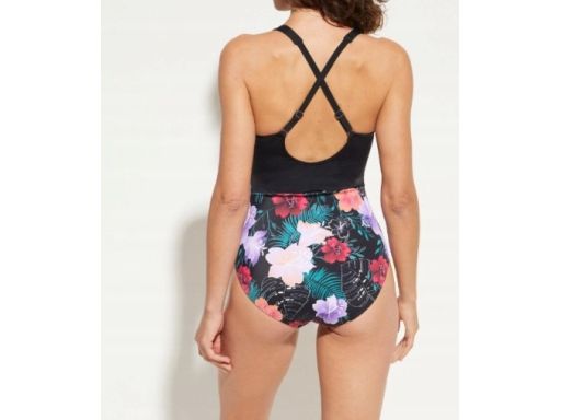 B.P.C kostium jednoczęściowy z wycięciem we wzór z efektem 2w1 r.42