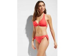 B.P.C bikini trójkątne miseczki wiązane koralowy ^40