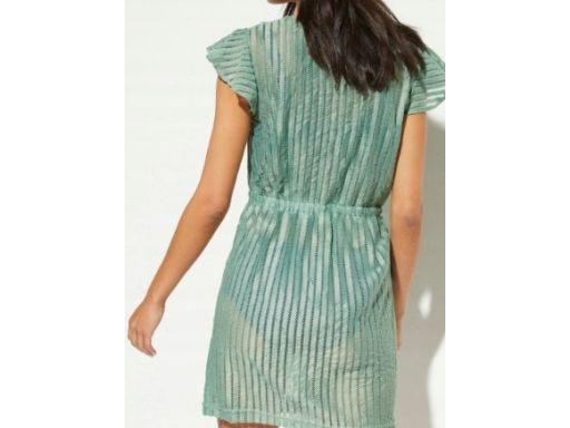 B.P.C sukienka tunika plażowa ażurowa zielona r.44