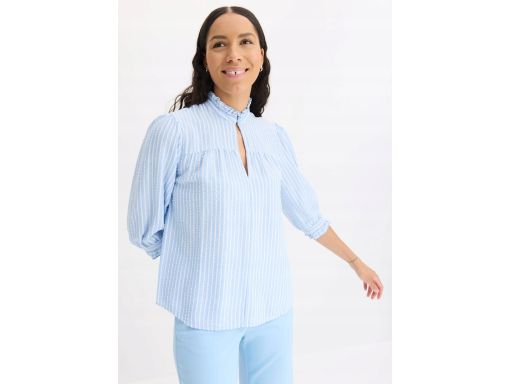 B.P.C bluzka biało-niebieska w paski koszulowa ^44