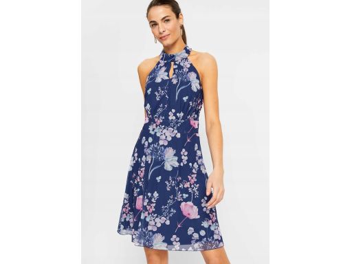 B.P.C sukienka siatkowa wzorzysta wiązanie r.48/50