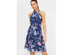 B.P.C sukienka siatkowa wzorzysta wiązanie r.48/50