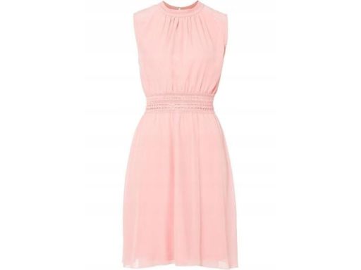 B.P.C sukienka szyfonowa z koronką w pasie ^42