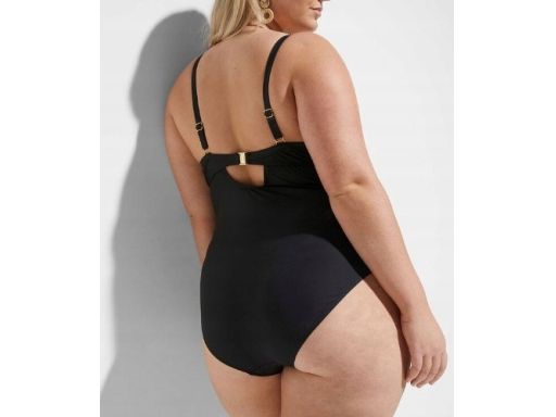 B.P.C czarny kostium silnie modelujący z ozdobnymi kamieniami r.46 (90