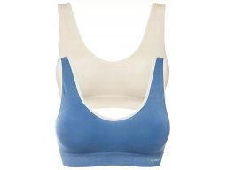 B.P.C 2-pak miękkich biustonoszy bralett Feel Comfort z bambusa XL.