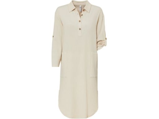 B.P.C sukienka shirtowa midi z krepy r.44