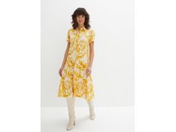 B.P.C sukienka shirtowa midi z krepy r.44