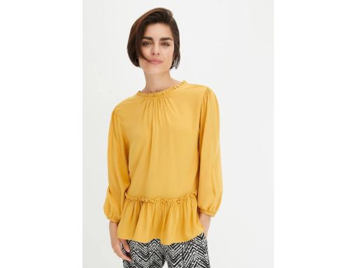 B.P.C bluzka musztardowa z wiskozy r.52