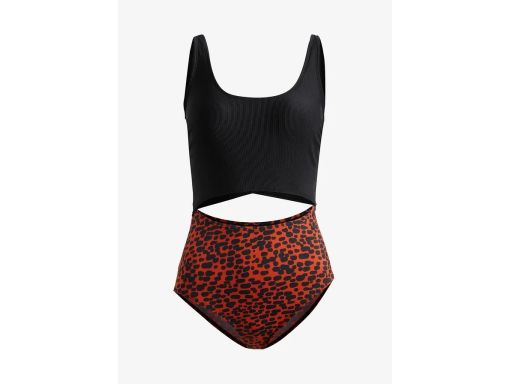 B.P.C kostium kąpielowy monokini czarna prążkowa góra 42.