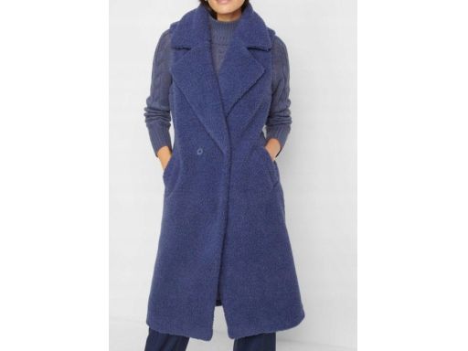 B.P.C kamizelka płaszcz bez rękawów boucle granatowa ^42