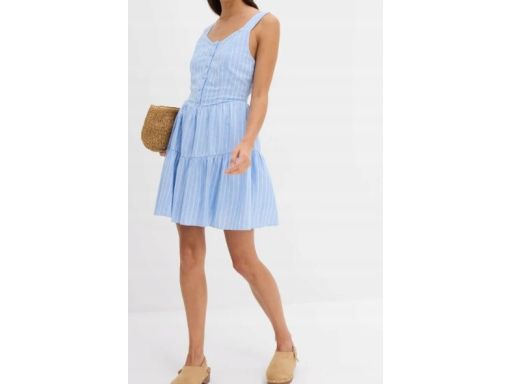 B.P.C sukienka mini bawełniana z domieszką lnu ^38