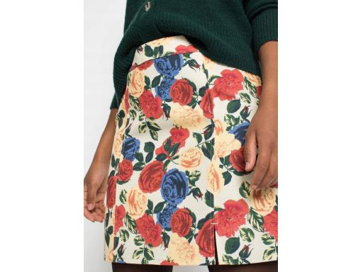 B.P.C jeansowa spódnica mini w kwiaty ^32