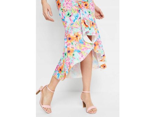 B.P.C wielokolorowa sukienka na ramiączka asymetryczna r.36/38