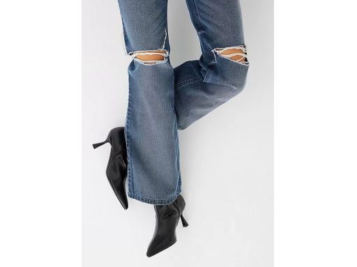 B.P.C jeansy damskie proste z dziurami i z paskiem w komplecie 46.