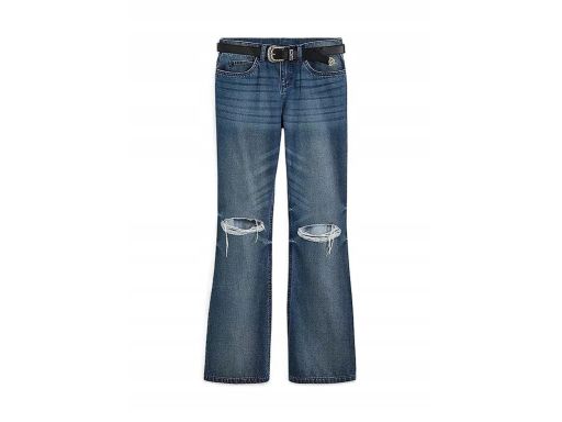 B.P.C jeansy damskie proste z dziurami i z paskiem w komplecie 46.