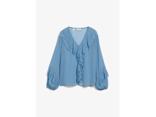 B.P.C bluzka z koronką i falbankami niebieska r.50