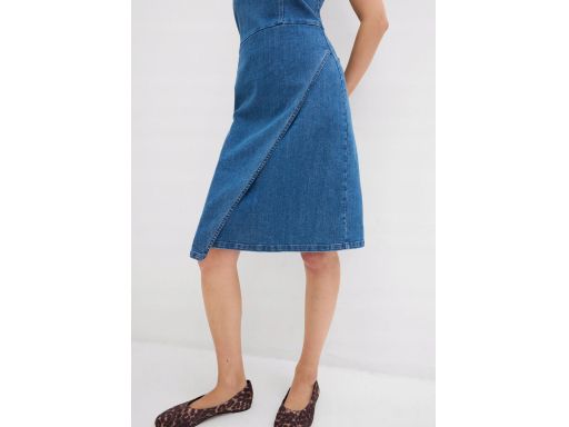 B.P.C sukienka jeansowa na ramiączka z założeniem kopertowym r.40