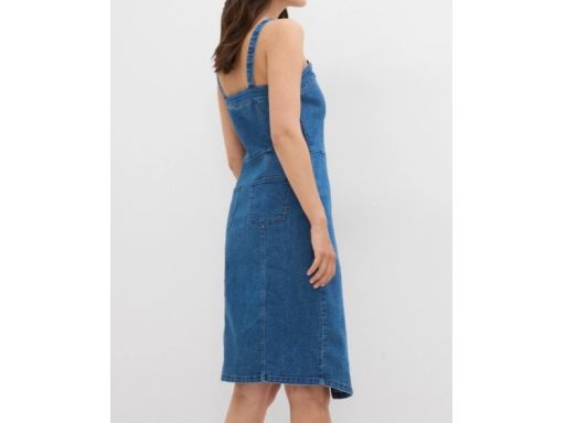 B.P.C sukienka jeansowa na ramiączka z założeniem kopertowym r.40