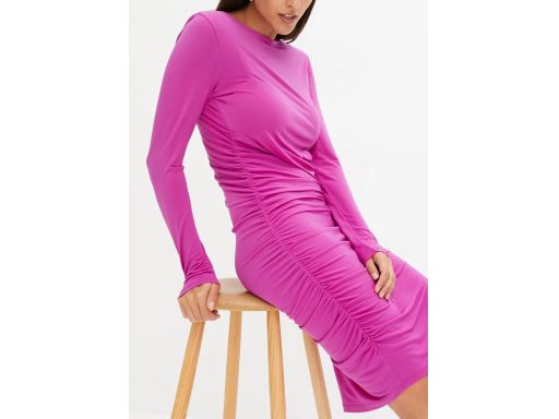 B.P.C purpurowa sukienka z marszczeniem ^44/46