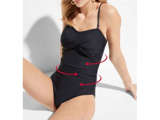 B.P.C kostium jednoczęściowy marszczony czarny r.36