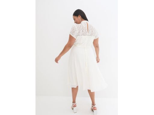 B.P.C śmietankowa suknia ślubna midi 38.