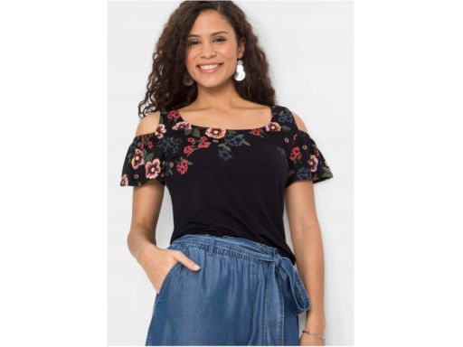 B.P.C bluzka z nadrukiem odkryte ramiona r.32/34