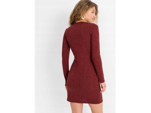 B.P.C sukienka dzianinowa cienka ołówkowa z wycięciami w pasie ^40/42