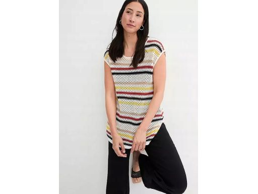 B.P.C bluzka dzianinowa ażurowa w kolorowe paski ^44/46