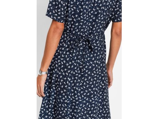 B.P.C sukienka granatowa w drobne białe kwiatuszki ^40