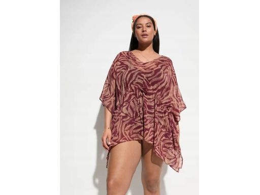 B.P.C sukienka plażowa tunika szyfonowa we wzory ^56/58